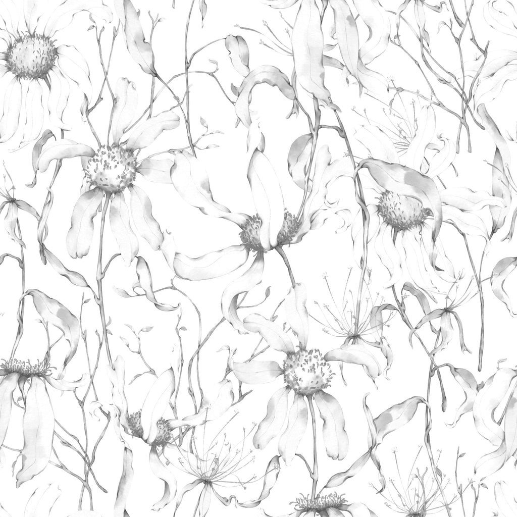Faded Petals Pattern 5 Fleece Fabric
