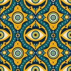 Evil Eye Pattern 2 Fleece Fabric