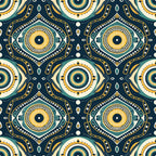 Evil Eye Pattern 3 Fleece Fabric