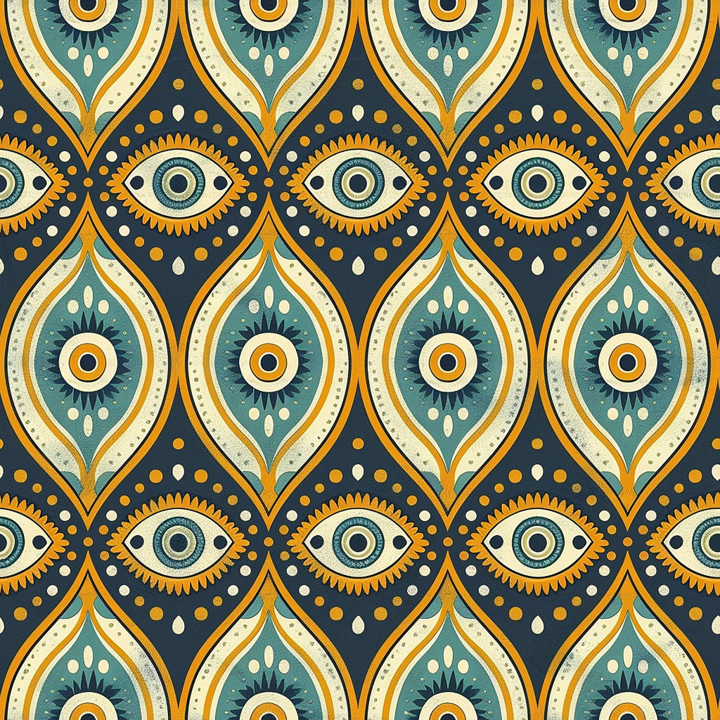 Evil Eye Pattern 4 Fleece Fabric