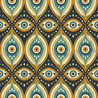 Evil Eye Pattern 4 Fleece Fabric