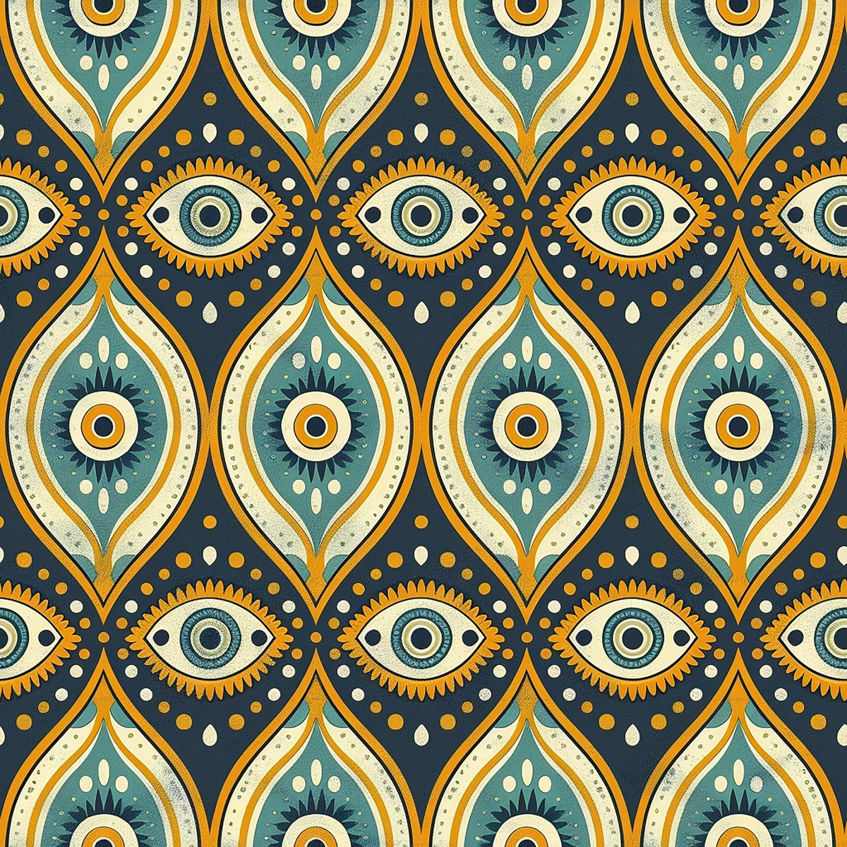 Evil Eye Pattern 4 Fleece Fabric