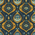 Evil Eye Pattern 7 Fleece Fabric