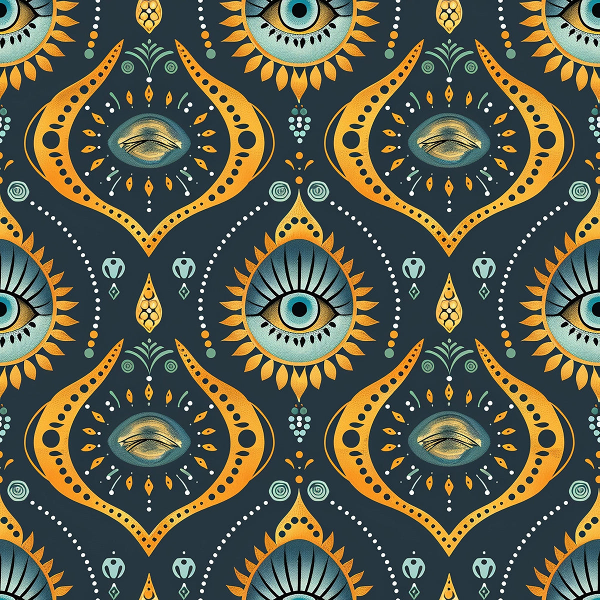 Evil Eye Pattern 7 Fleece Fabric