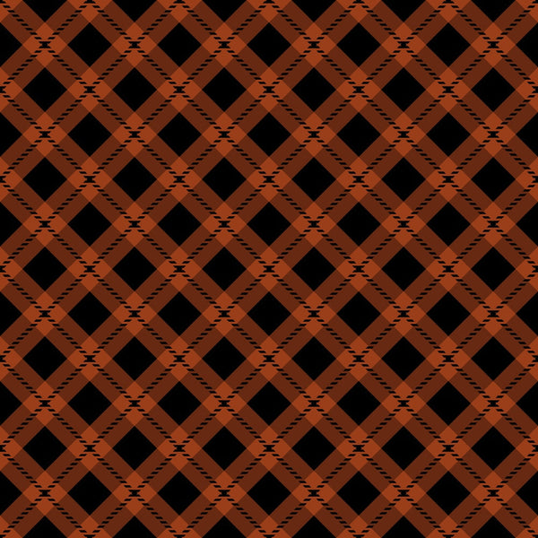 fall orange, burnt orange, black, plaid pattern, diagonal plaid, geometric design, lattice pattern,, fabric panel, autumn colors, seasonal fabric, halloween colors, crosshatch design, diamond lattice, woven appearance, craft fabric, sewing material, orange and black, fall theme, geometric plaid