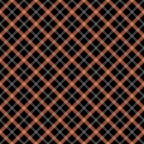 fall orange, black background, white lines, plaid pattern, diagonal stripes, crosshatch design, geometric pattern, autumn colors,, fabric panel, seasonal fabric, orange plaid, tartan style, intersecting lines, fall themed, harvest colors, craft fabric, sewing material