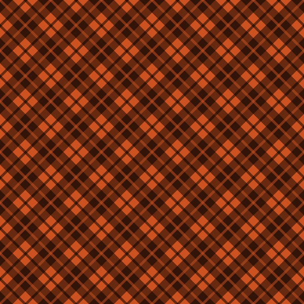 orange, brown, rust, plaid pattern, diagonal plaid, checkered, geometric design, autumn colors, fall themed,, fabric panel, rustic, warm tones, seasonal fabric, crafting material, sewing fabric, burnt orange, chocolate brown