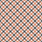 fall orange, charcoal gray, white, coral, plaid pattern, diagonal stripes, gingham, checkered design,, fabric panel, autumn colors, geometric pattern, crosshatch design, woven appearance, seasonal fabric, craft material, patchwork suitable, harvest theme, warm tones, textile design