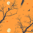 Harvest Moon Branches Pattern 11 Fleece Fabric