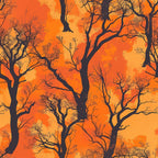 Harvest Moon Branches Pattern 2 Fleece Fabric