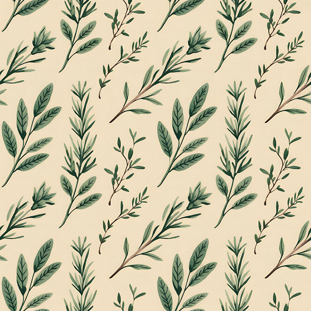 Rosemary Wreaths Pattern 1 Fleece Fabric