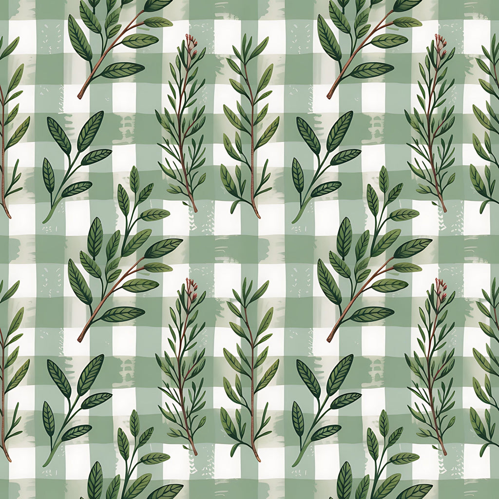Rosemary Wreaths Pattern 11 Fleece Fabric