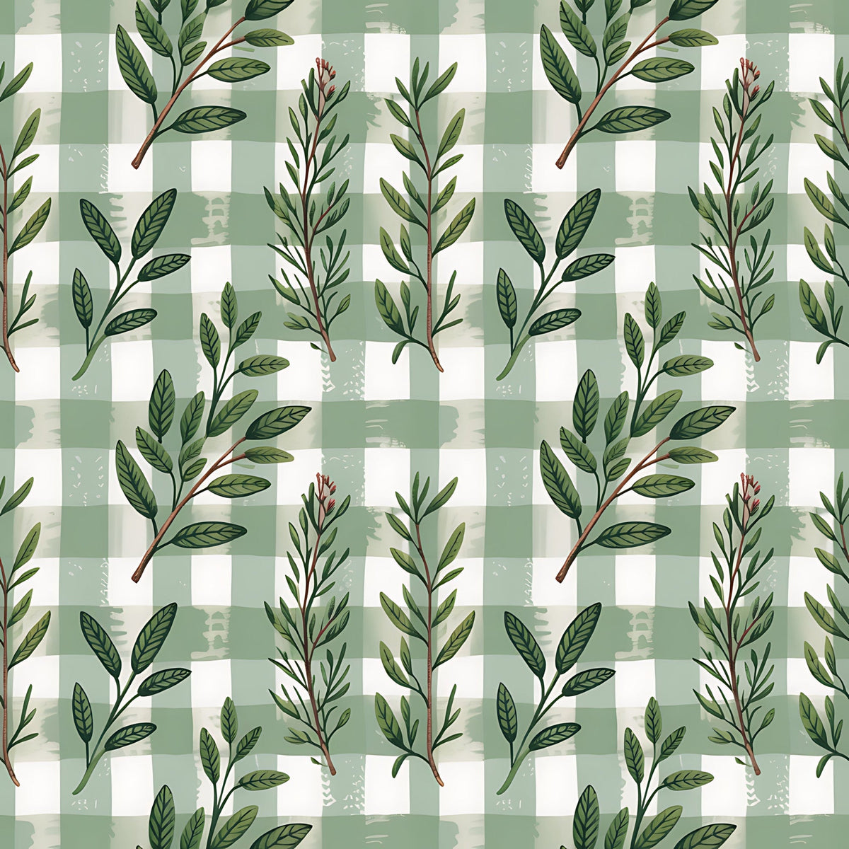 Rosemary Wreaths Pattern 11 Fleece Fabric
