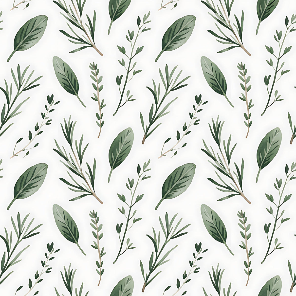 Rosemary Wreaths Pattern 13 Fleece Fabric