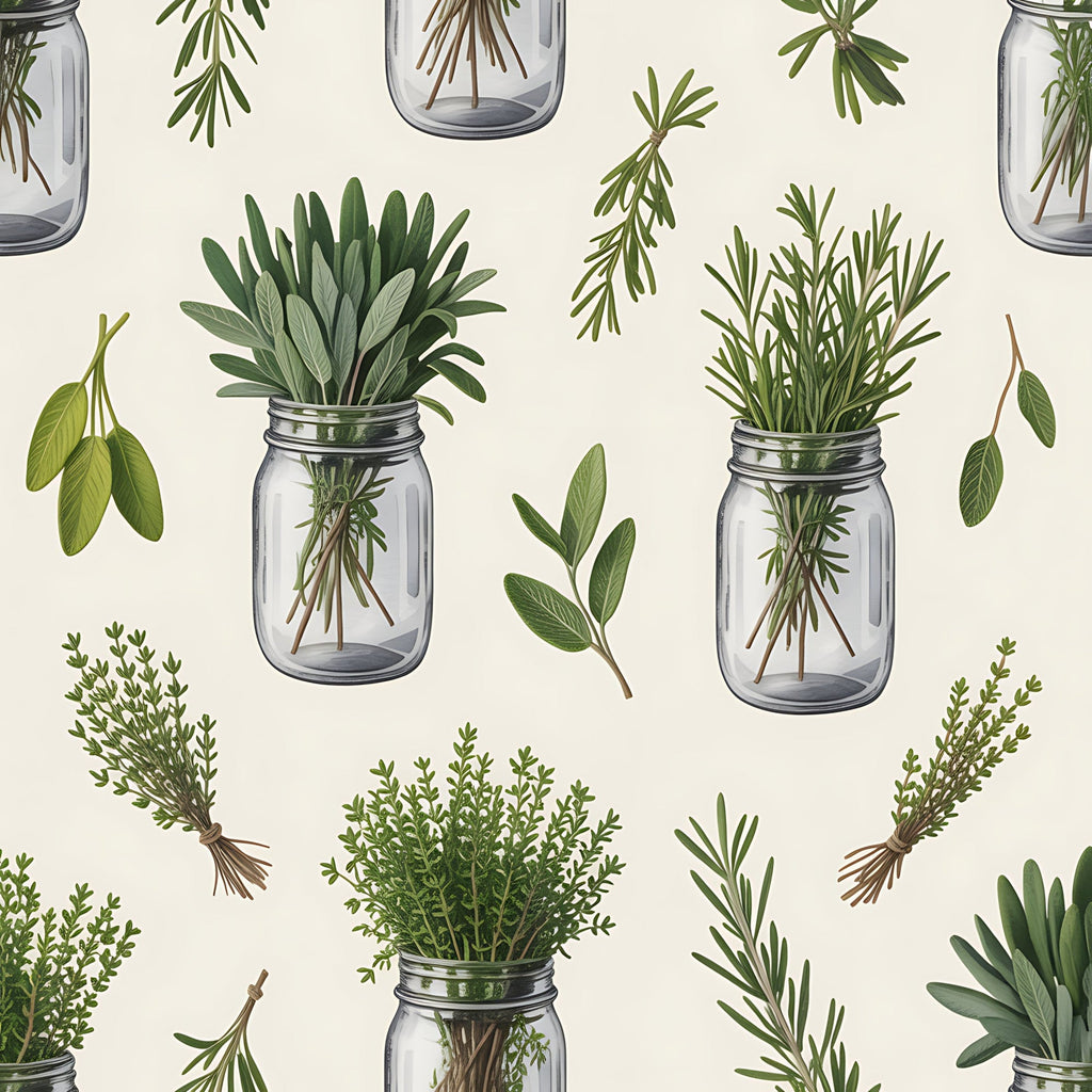 Rosemary Wreaths Pattern 16 Fleece Fabric
