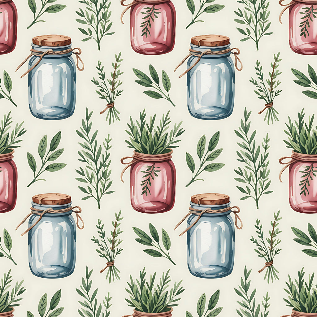 Rosemary Wreaths Pattern 18 Fleece Fabric
