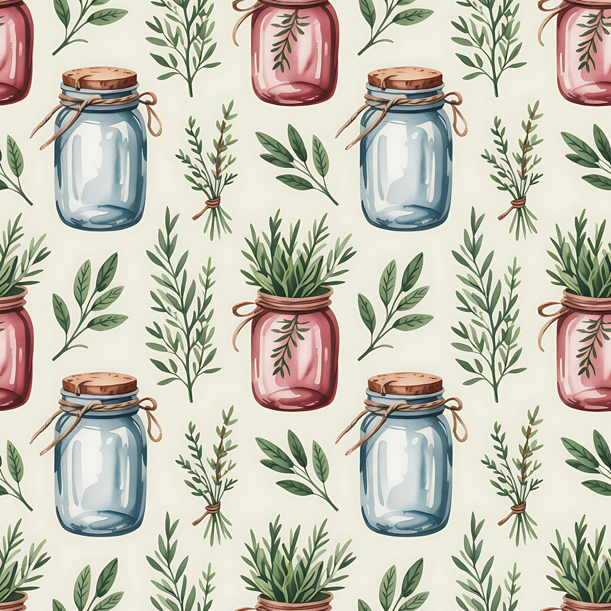 Rosemary Wreaths Pattern 18 Fleece Fabric