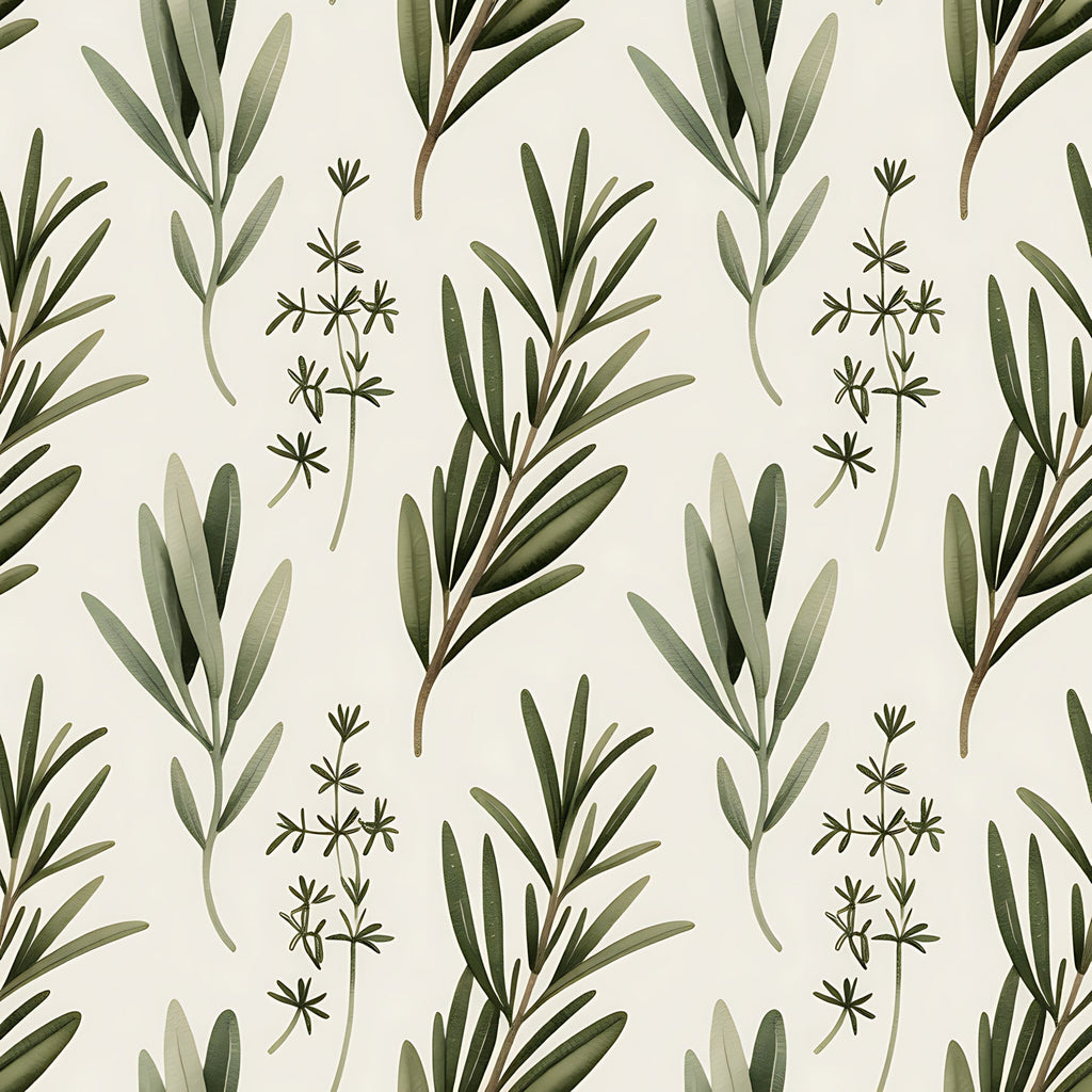 Rosemary Wreaths Pattern 2 Fleece Fabric