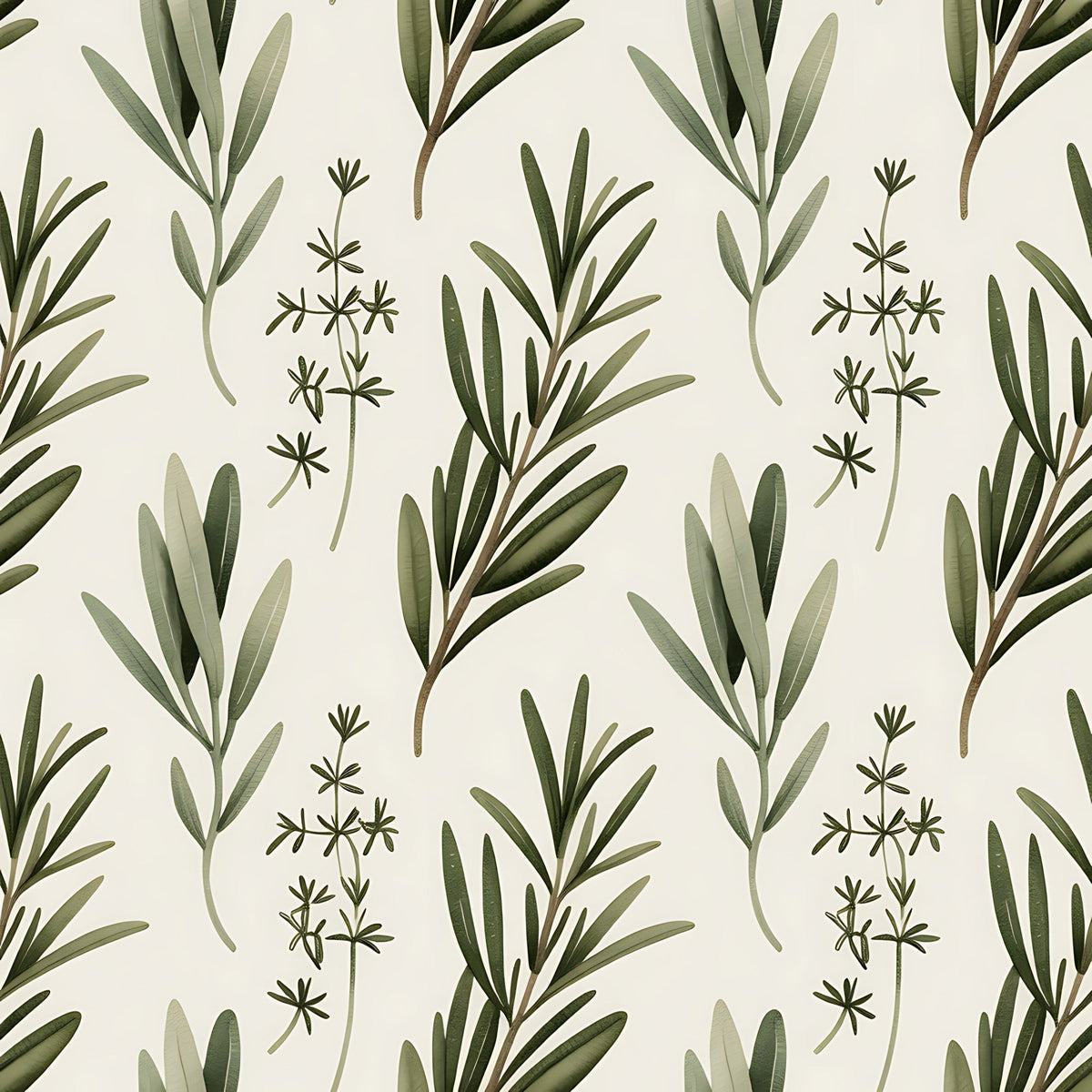 Rosemary Wreaths Pattern 2 Fleece Fabric