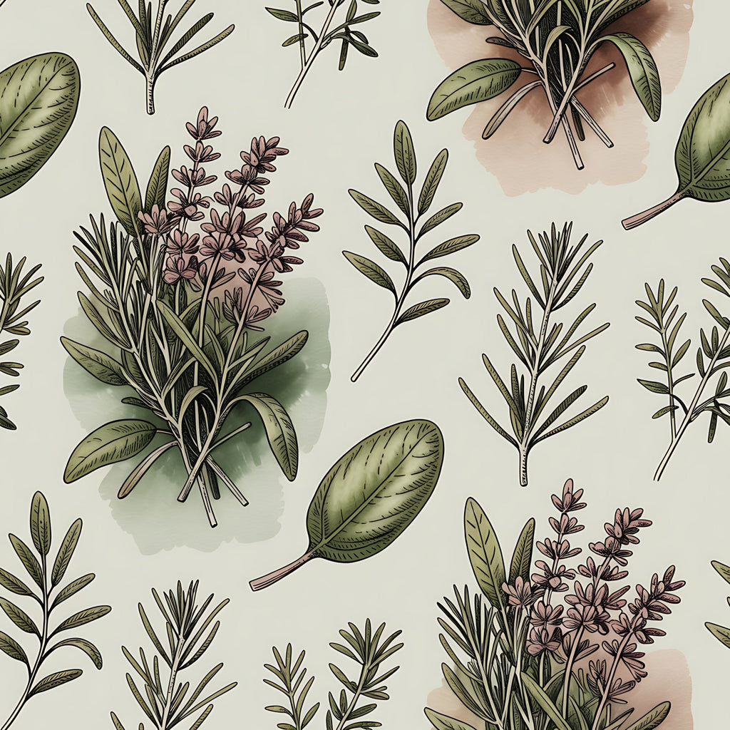 Rosemary Wreaths Pattern 23 Fleece Fabric