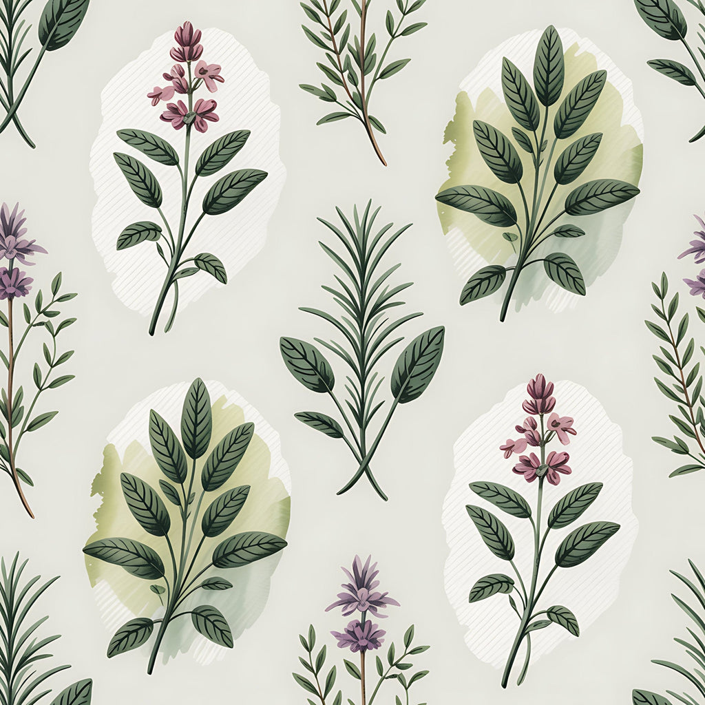 Rosemary Wreaths Pattern 26 Fleece Fabric