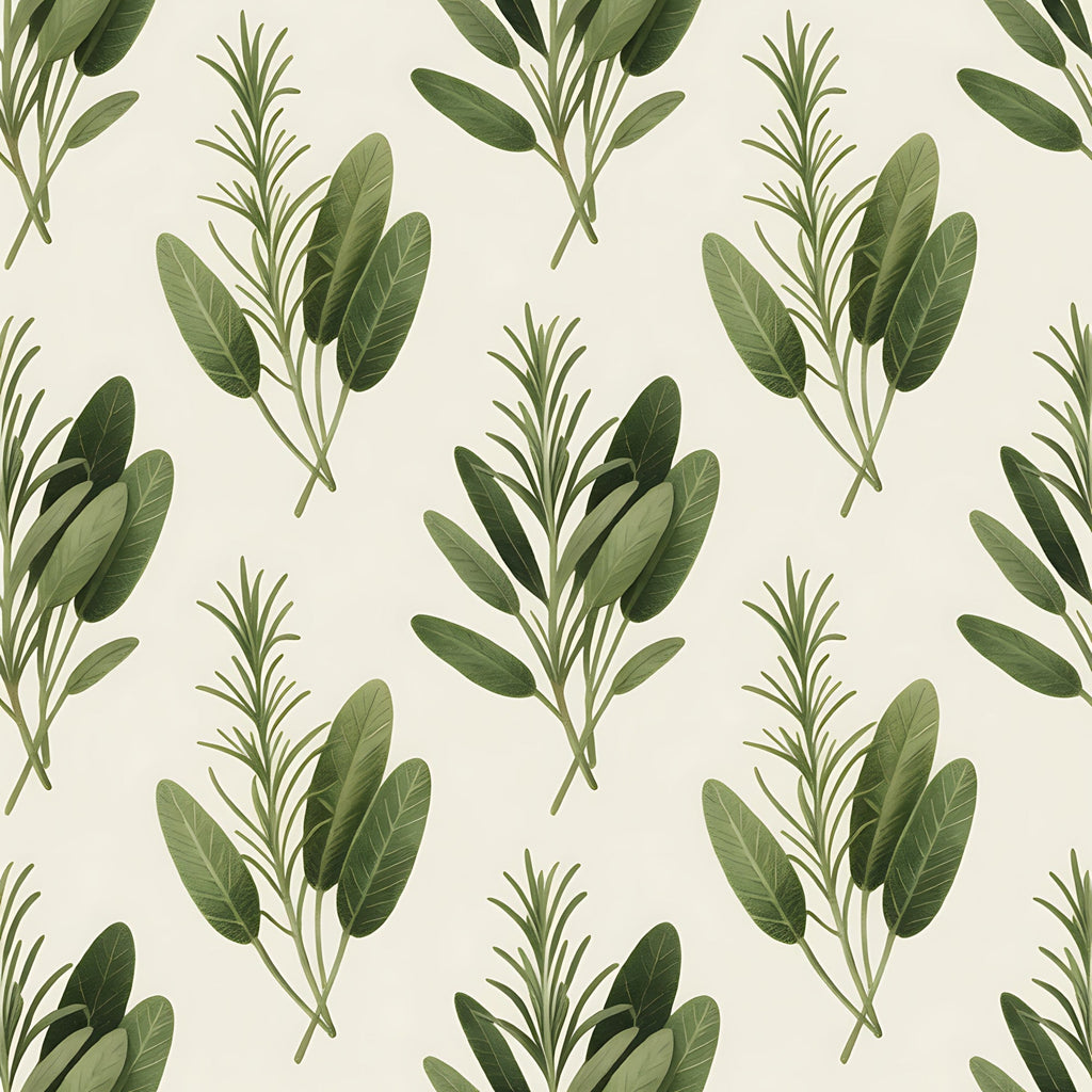Rosemary Wreaths Pattern 27 Fleece Fabric