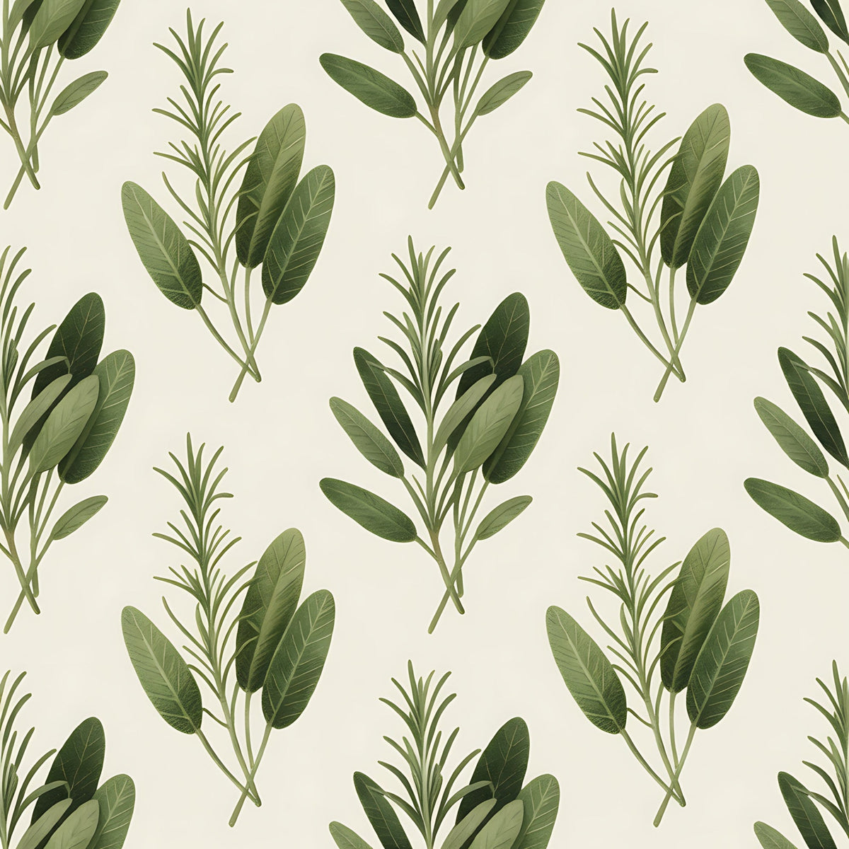 Rosemary Wreaths Pattern 27 Fleece Fabric
