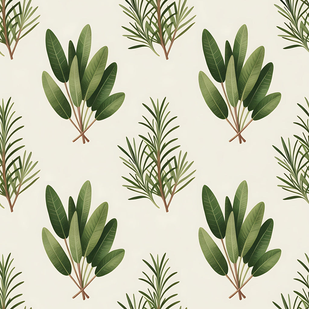 Rosemary Wreaths Pattern 28 Fleece Fabric