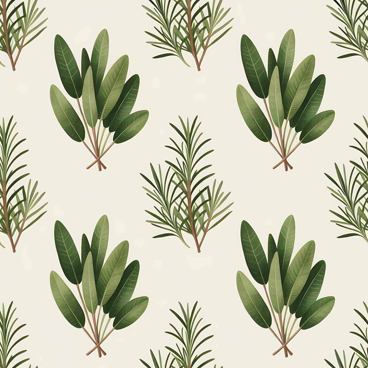 Rosemary Wreaths Pattern 28 Fleece Fabric