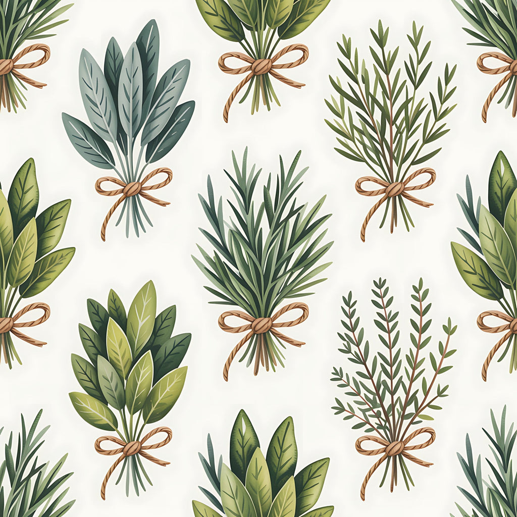Rosemary Wreaths Pattern 34 Fleece Fabric