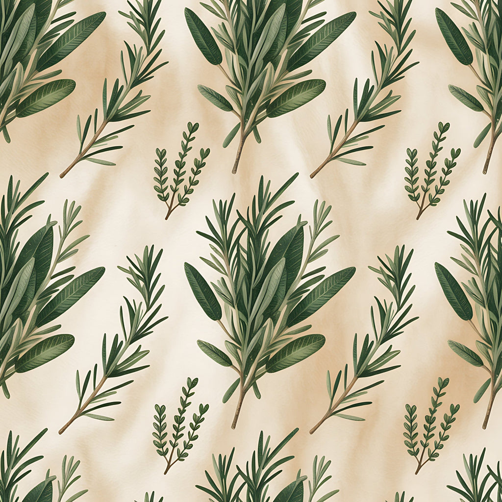 Rosemary Wreaths Pattern 36 Fleece Fabric