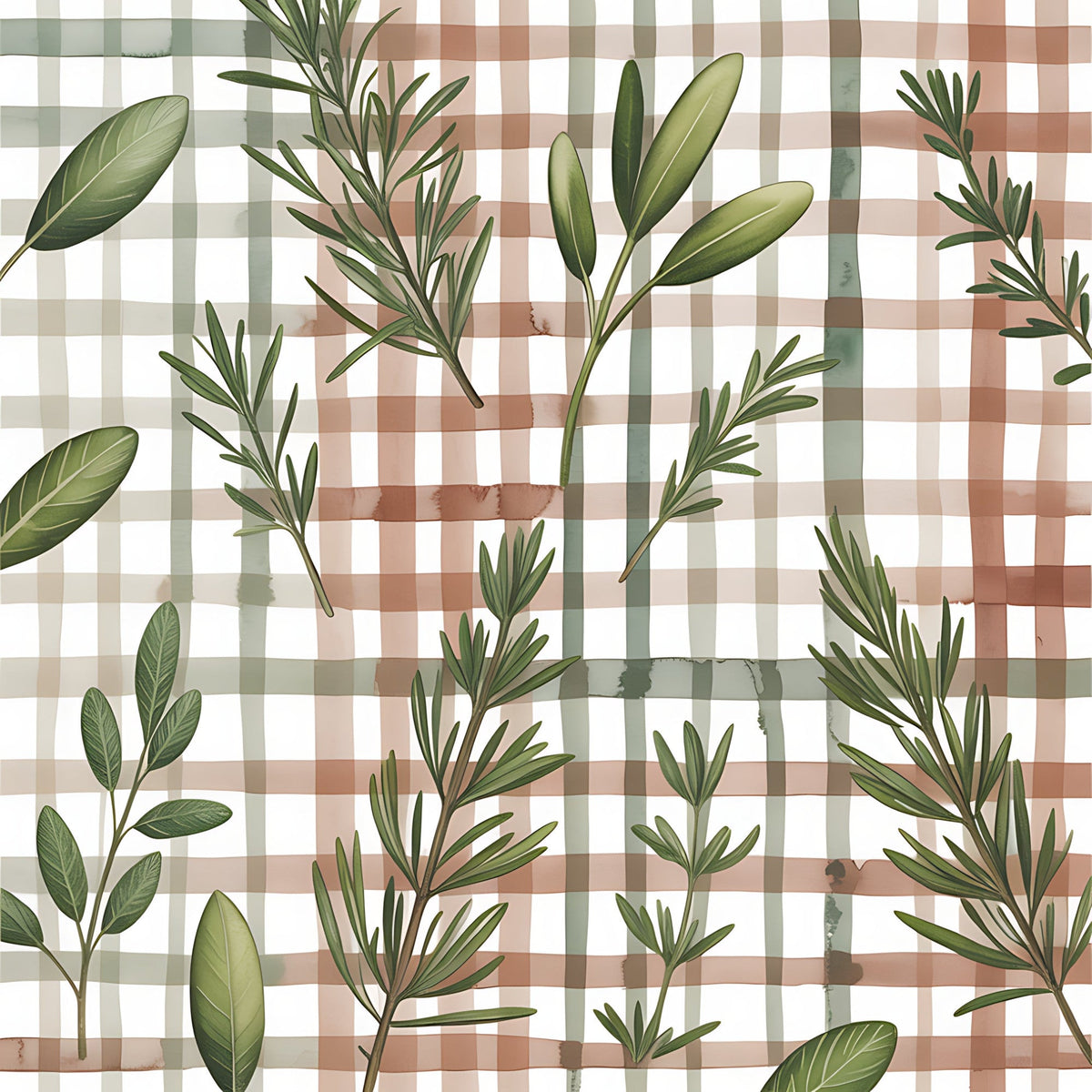 Rosemary Wreaths Pattern 9 Fleece Fabric