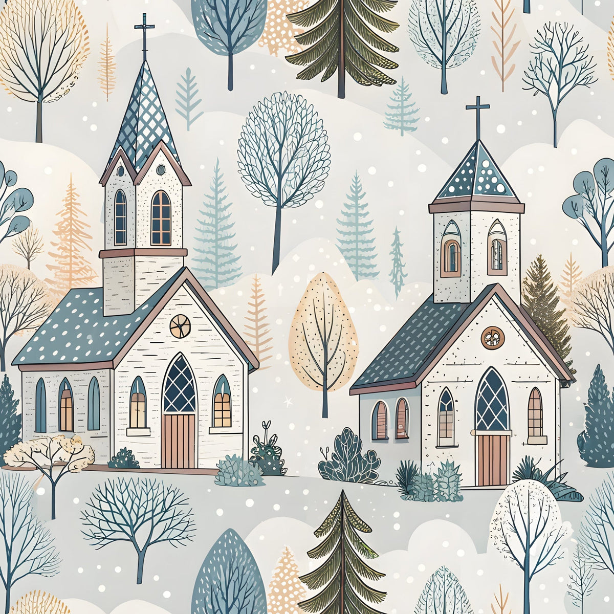 Sacred Meadow Pattern 1 Fleece Fabric