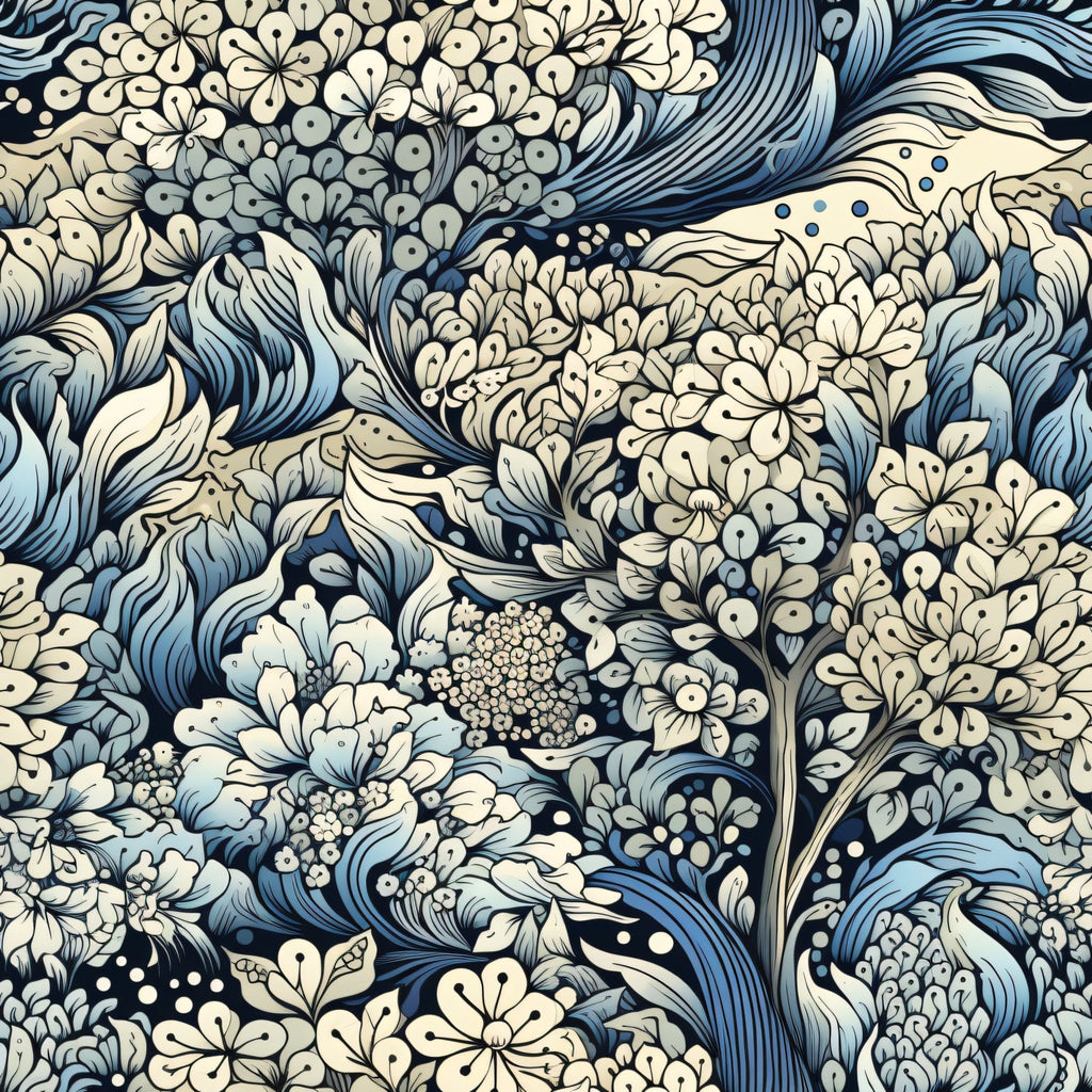 Midnight Bramble Pattern 2 Fleece Fabric