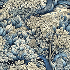 Midnight Bramble Pattern 2 Fleece Fabric