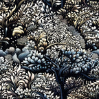 Midnight Bramble Pattern 3 Fleece Fabric