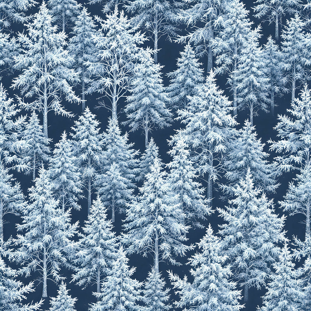 Snowy Pines Pattern 10 Fleece Fabric