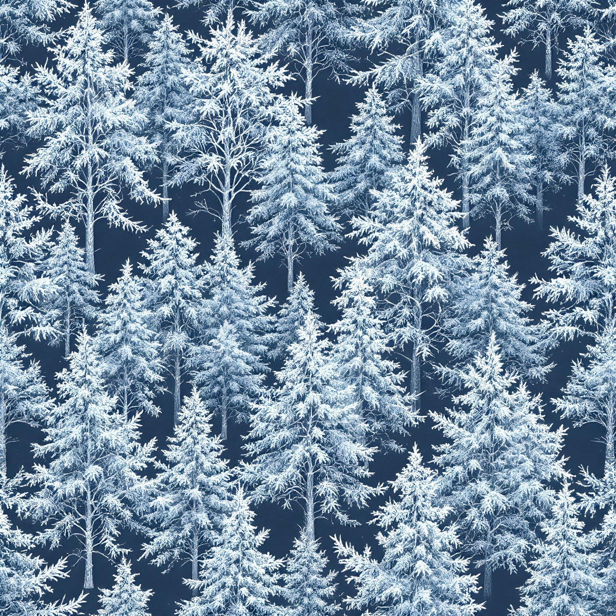 Snowy Pines Pattern 10 Fleece Fabric
