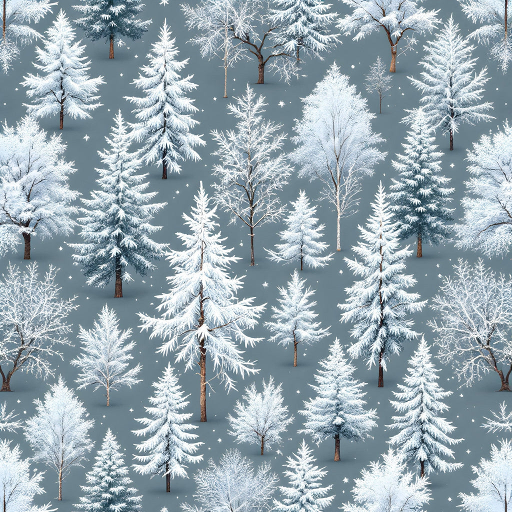 Snowy Pines Pattern 11 Fleece Fabric