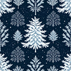 Snowy Pines Pattern 14 Fleece Fabric