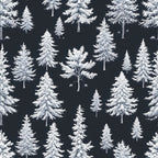 Snowy Pines Pattern 15 Fleece Fabric