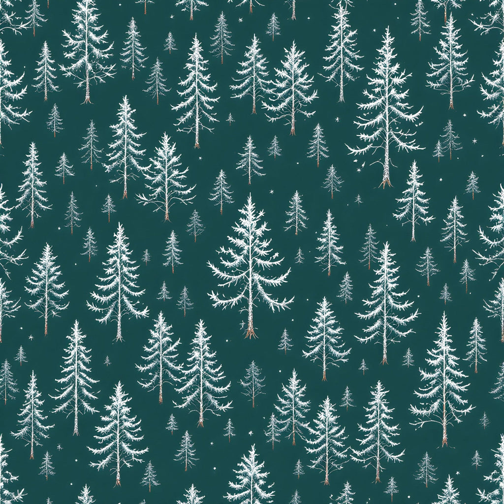 Snowy Pines Pattern 5 Fleece Fabric