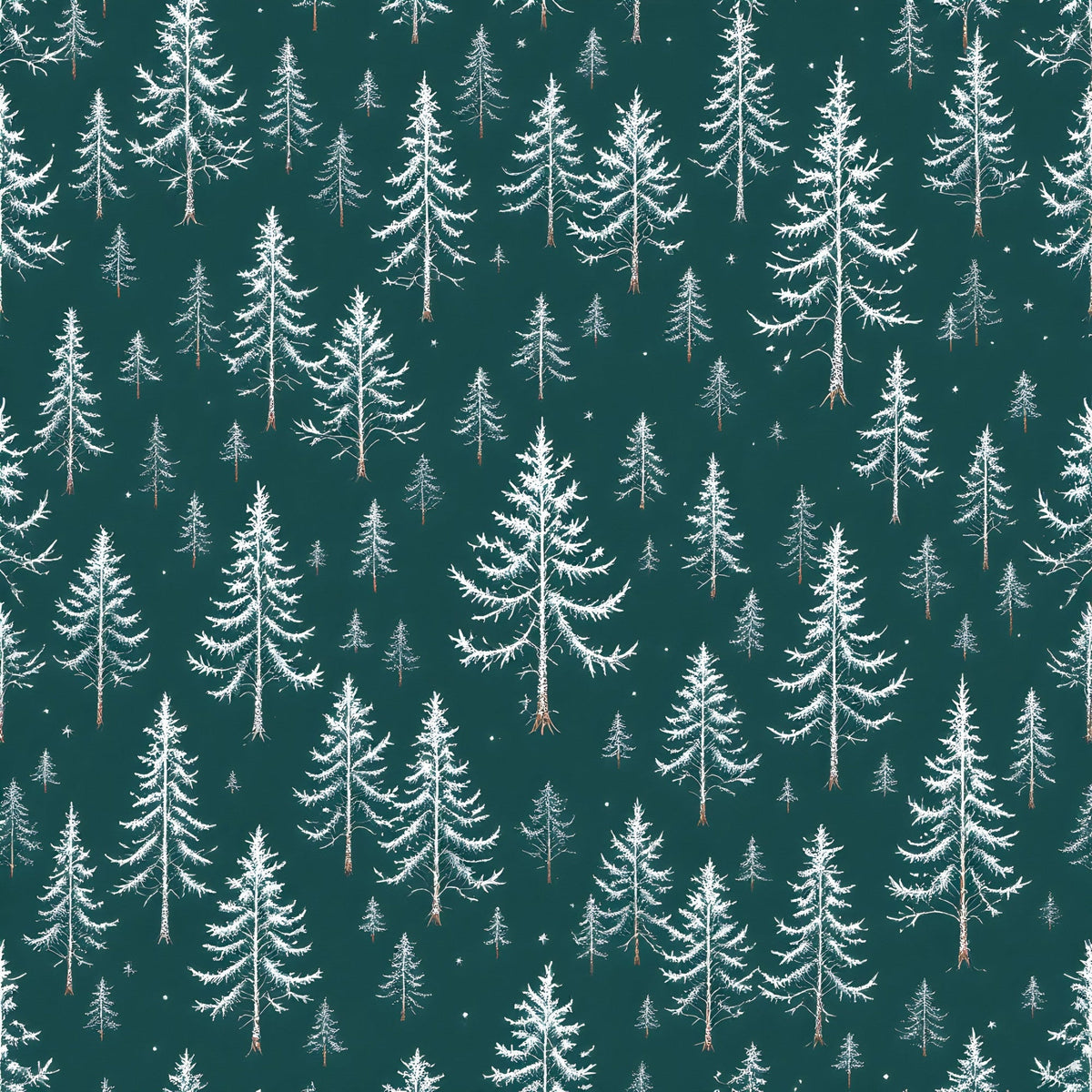 Snowy Pines Pattern 5 Fleece Fabric