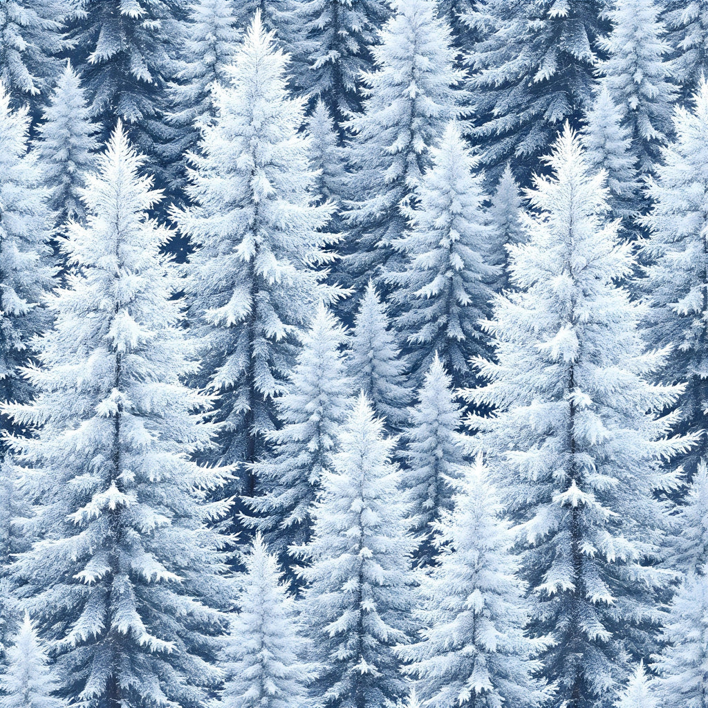 Snowy Pines Pattern 7 Fleece Fabric