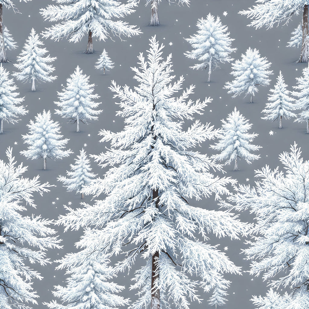 Snowy Pines Pattern 8 Fleece Fabric