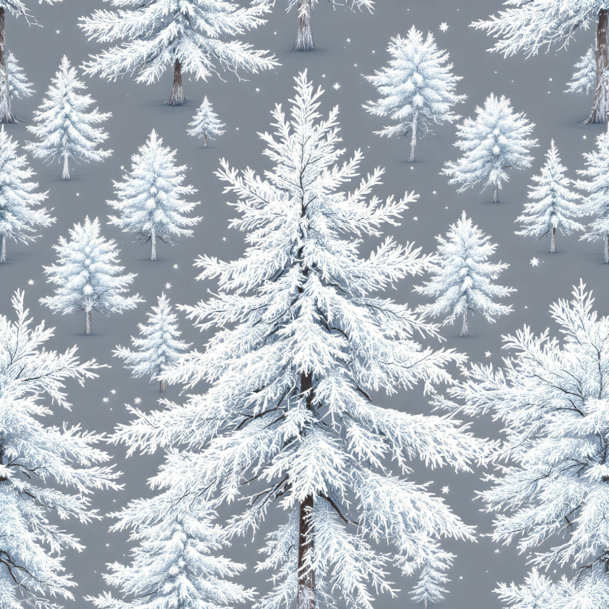 Snowy Pines Pattern 8 Fleece Fabric