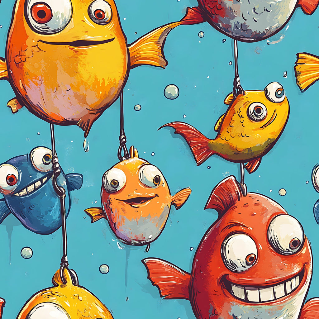 Googly Guppies Pattern 14 Fleece Fabric