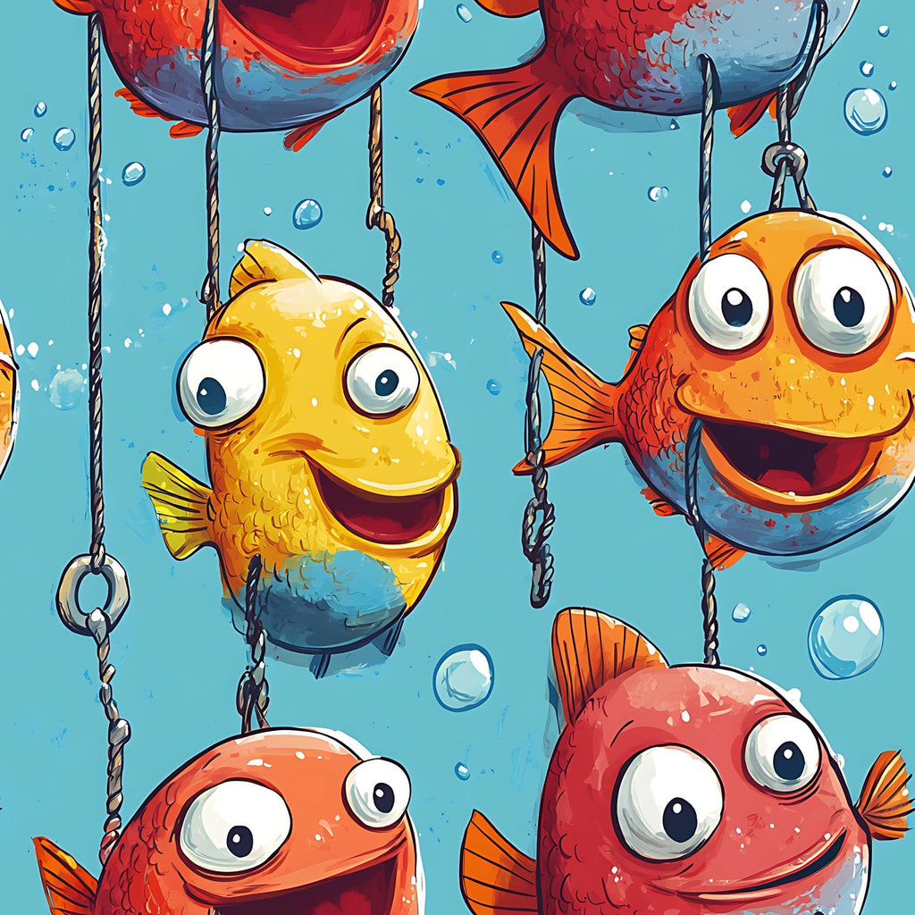 Googly Guppies Pattern 15 Fleece Fabric