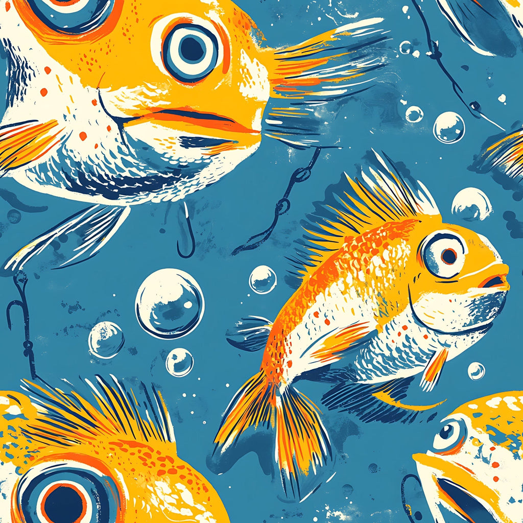 Googly Guppies Pattern 17 Fleece Fabric