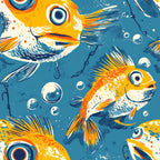Googly Guppies Pattern 17 Fleece Fabric